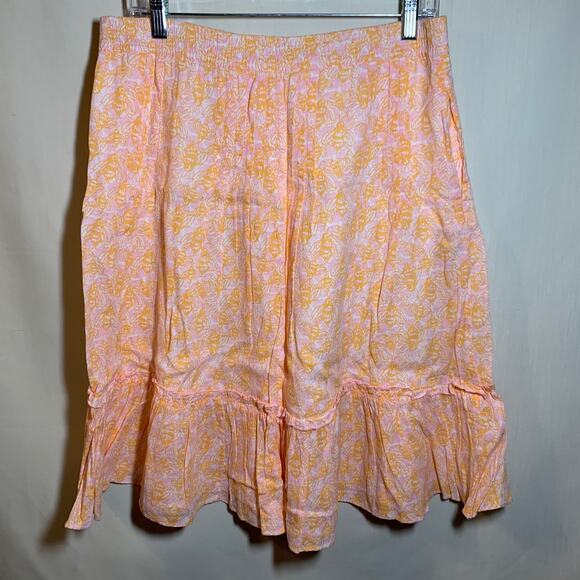 Lilly Pulitzer: ‘So Buzzed’ Bee Print Linen Skirt - Picture 2 of 6